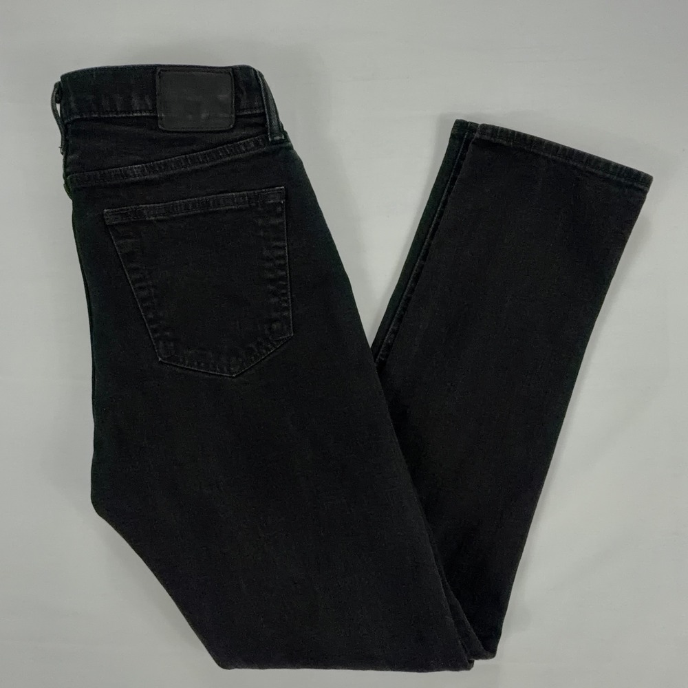 Abercrombie Fitch Mens Black Rustin‎ Athletic Slim Distressed Jeans 31x32